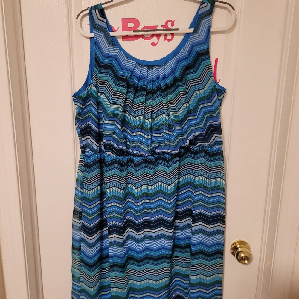 (Sz.18)  Midi Striped Dress
